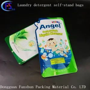 Composite Color Printing Plastic Self-supporting Bag Detergent Powder Self-sealing Self-supporting Bag Special-shaped Plastic ba thumbnail-4