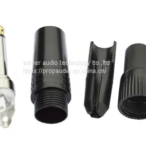 6.35 mm Mono Male Jack Phone Plug Audio Connector Gold Tip thumbnail-2