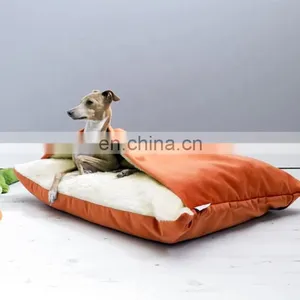 Dog Bed Pet Cushion Crate Mat,Washable Pet Bed for Medium Large Dogs With Blanket thumbnail-2