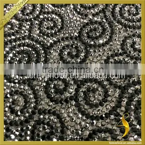 Wedding Headpieces Bridal Headband Rhinestone Hotfix Mesh FRM-190 thumbnail-3