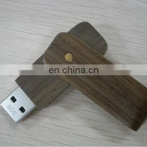 Wooden Swivel Pendrive Usb Flash Drive thumbnail-4
