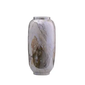 Gold Marble Chinese Retro Luxurious Large Ceramic Flower Vase For Hallway Table Art thumbnail-5
