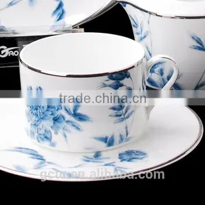 Bone China 15pcs Tea Set With Geometric Figure thumbnail-4