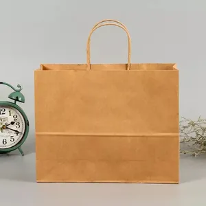 Brown Kraft Paper Bag Wholesale With Custom Rope thumbnail-2