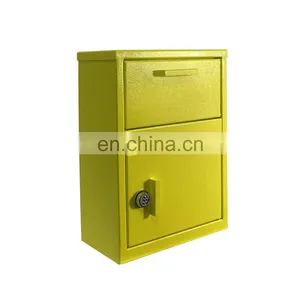 Wall Mounted Locking Dropbox Mailbox Outdoor Parcel Drop Box thumbnail-1