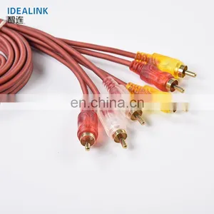 Custom Length Video Audio Extension Cable Male To Male 3 RCA Audio Video AV Cable thumbnail-1