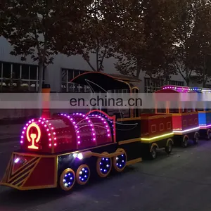 Outdoor Kids Electric Road Small Tourist Trackless Train Sets Factory for Sale thumbnail-2