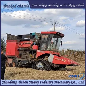 Corn Harvester Modified With Anti Sinking Half Chain Rail That Does Not Slip thumbnail-3