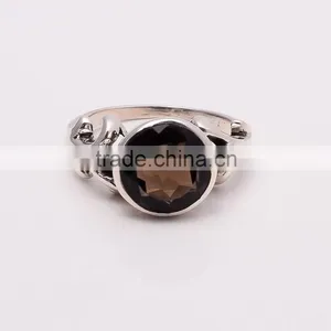 SMOKY RING ,925 Sterling Silver Jewelry Wholesale,WHOLESALE SILVER JEWELRY,SILVER EXPORTER,SILVER JEWELRY FROM INDIA thumbnail-1