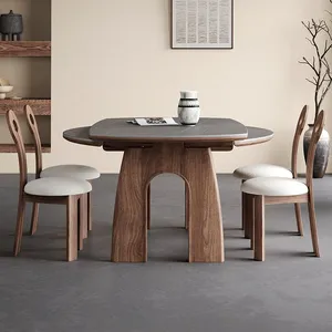 Folding Solid Wood Dining Table thumbnail-1