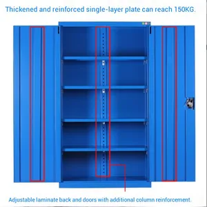 Metalworking Blue Tool Cabinet With Perforated Doors - Professional Storage for Fabrication Shops Supplier thumbnail-2