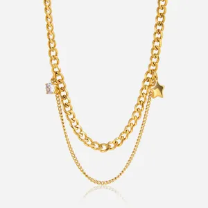 Customized Waterproof Matte Stainless Steel Fashion Jewelry Necklace for Wholesale thumbnail-1