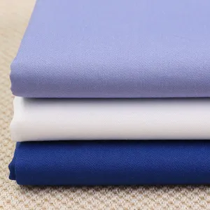 CVC 60/40 Cotton Polyester Woven Fabric 21X21 100X52 63 Inch Plain Fabric For Garment Shirts Uniform Workwear thumbnail-2