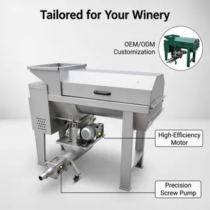Food Grade Stainless Steel Grape Destemmer and Crusher Machine Professional Fruit Grinder for Wine and Juice Production thumbnail-2