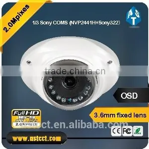 Sony Image 1080p Ahd Dome Camera 3.6mm Fixed Lens ir Mini Dome Camera With Osd Controller and Utc Function 2.0MP Color Camera thumbnail-1