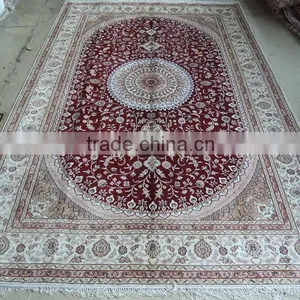 6X9ft Handmade Silk Persian Carpets and Cheap Cotton Rugs thumbnail-5