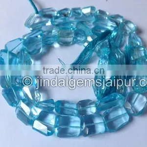 Top Grade Sky Blue Topaz Far Faceted Nugget Beads thumbnail-1
