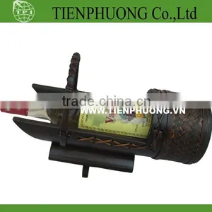 100% Handmade Bamboo Wine Bottle Holder/various Shaped Single Bottle Bamboo Wine Rack thumbnail-1