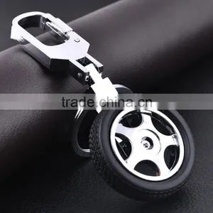 Revolving Keychain Tire Rotation Car Logo Keychain High Grade Key Chain thumbnail-1