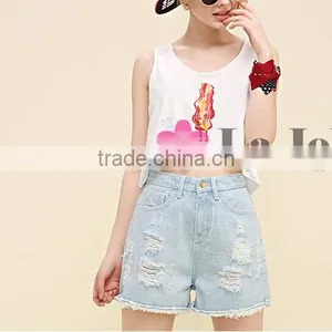 2016 Summer Blue Fashion Jeans New Style Short Trousers 245J thumbnail-1
