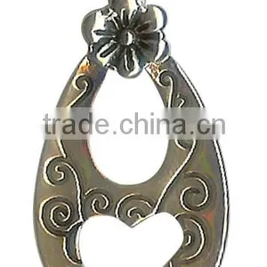 Wholesale Antique Silver Anatomical Heart Pendant Pewter Metal Heart Charm Pendant Heart Necklace Peasonalzed Jewelry thumbnail-1