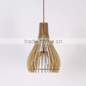 New Design Wood Pendant Lamp for Shop or Cafe JK-8005B-12 LED Pendant Light thumbnail-6
