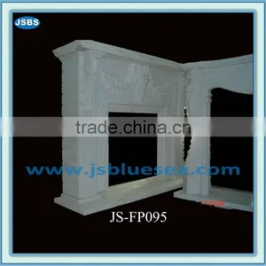 Strong White Marble Fireplace thumbnail-1