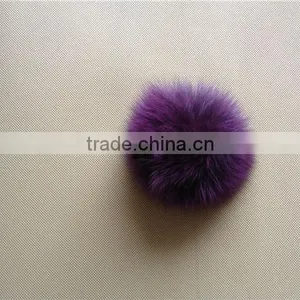 Fashion Dyed Fox Fur Ball thumbnail-5