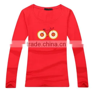 Round Neck t Shirts Wholesale Stretch 95 Cotton 5 Spandex t Shirts Women thumbnail-1