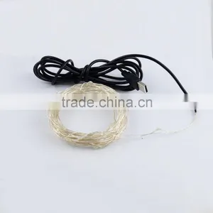 Fullbell 9.8ft/3M 60LEDs Mini Decorative Indoorchicken Wire Light Fixture Starry Silver Wire Lights for Wedding Holiday thumbnail-6