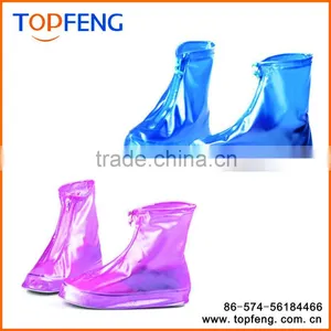 Fashion Waterproof Shoes Cover Rain Snow Reusable Protective Shoes Covers for Women Men Kids thumbnail-1