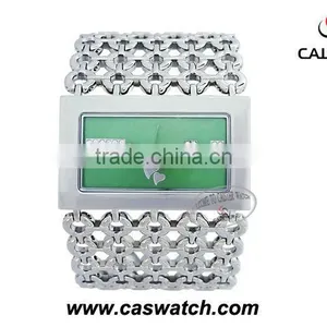 Luxury Cuff Watch With Stainless Steel Quartz Watch for Lady thumbnail-1