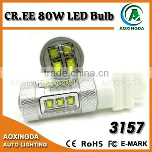 12~24V Super Bright T20 3157 80W Creee Dual Cotact Auto Led Brake/Stop Light thumbnail-1