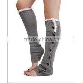 Black Friday Color Button Down Leg Warmers Lace Boot Cuff Socks Legwarmers Womens Knit Leggings at Stock thumbnail-2