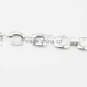 316L Stainless Steel Link Chain Bracelet and Necklace Jewelry Set thumbnail-4