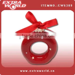 Christmas Hanging Napkin Ring With Ribbon thumbnail-1