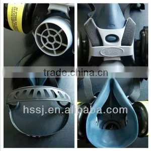 Half Face Mini Anti Chemical Gas Mask With Double Activated Carbon Filters for Anti-acid on Sale thumbnail-3