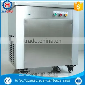 Double Compressor Double Flat Pans Fry Ice Cream Machine thumbnail-3