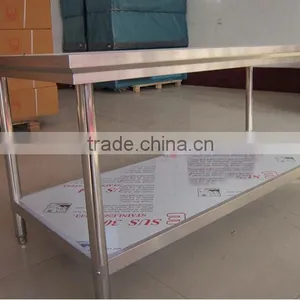 Hotel Restaurant Kithen Equipments Stainless Steel Work Table With Shelves thumbnail-2