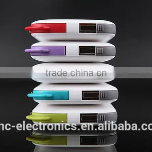 Real 6000mAh Ultra Slim Built in Cable Custom Logo Printing Dual Output 2A Fast Charging Power Bank Charger thumbnail-4