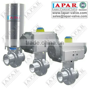 LPC12 Series Sanitary Butterfly Valve Stainless Steel Buttery Valve thumbnail-1