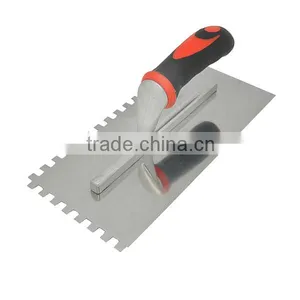 GZ Concord Tools 280*120*0.7mm Stainelss Steel U Notched Plastic Handle Plastering Trowel thumbnail-2
