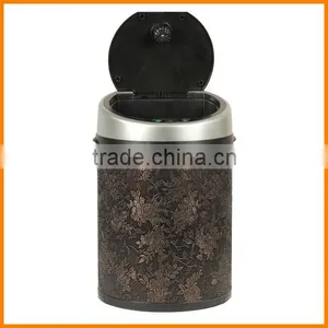 Automatic Stainless Steel Sensor Trash Creative Home Bathroom Wastebasket Covered Large European Shipping thumbnail-1