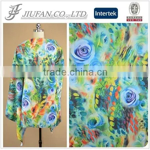 Jiufan Textile 2015 Hot Sale Imitation Digital Printed Thick Scuba Polyester Fabric thumbnail-1