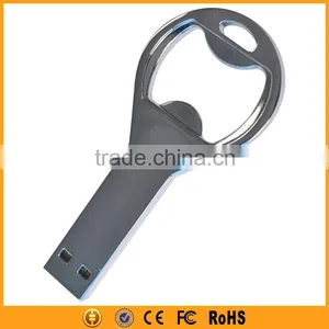 High Quality Promotional Silver Metal USB Flash Drive Bottle Opener thumbnail-1