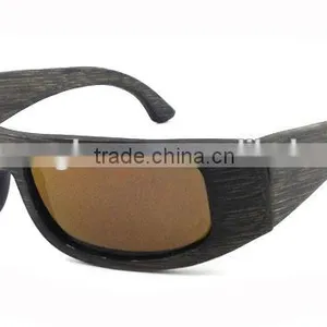 Newest Sport Bamboo Suglasses High Quality Polarized Blue Mirror Lens thumbnail-2