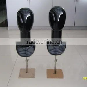 Fiberglass Display Head Black Head With Shoulder Hang Scarves and Shawls to Display thumbnail-6