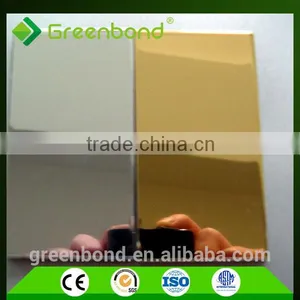 Greenbond Silver Mirror Mosaic Aluminium Composite Panel Acp Acm Wall Tile Panel Sheet thumbnail-1