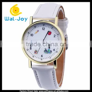 WJ-5396 Personality Student Stylish Charming Fancy Quartz Best Selling Leather Girls Watch thumbnail-4