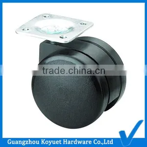 KOYUET Plate Black High Quality Nylon Castor Wheel For Wheelchair thumbnail-1